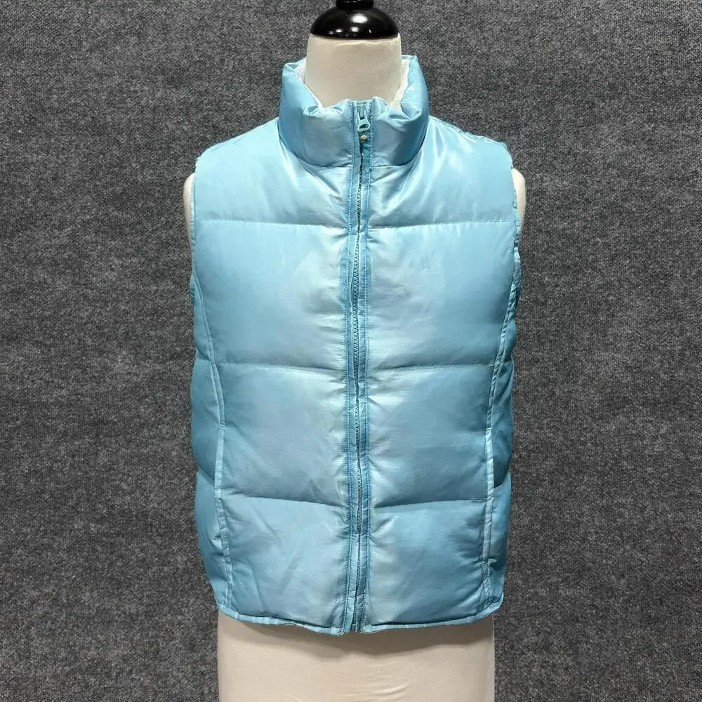 Gap Vest Kids 2XL Blue Puffer Down Zip Sleeveless Winter Warm Outerwear